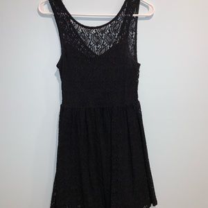 Black Lace Overlay Dress!!